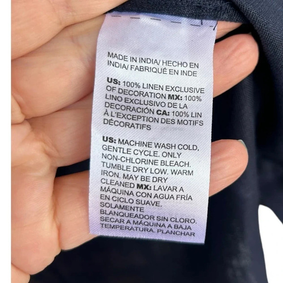 Chico's Women's Linen Rick Rack Trim Tunic Size 16 - from 2023 - Picture 5 of 7